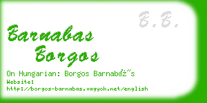 barnabas borgos business card